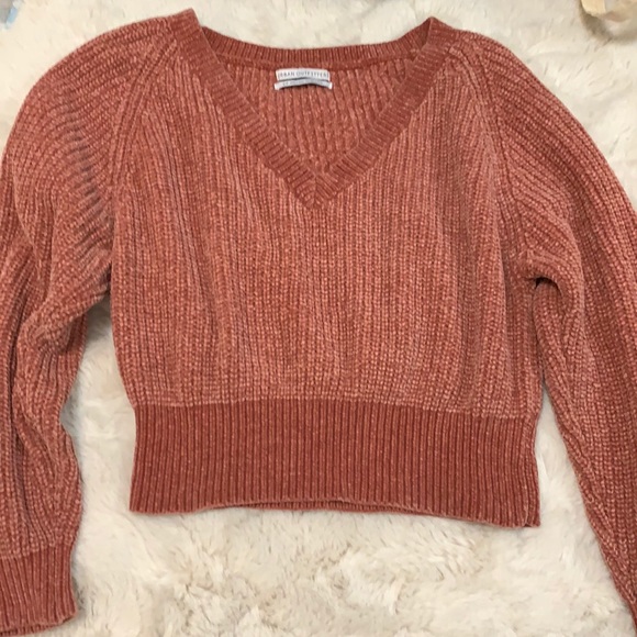 [SOLD] Knit dusty rose/salmon crop sweater - Picture 3 of 7